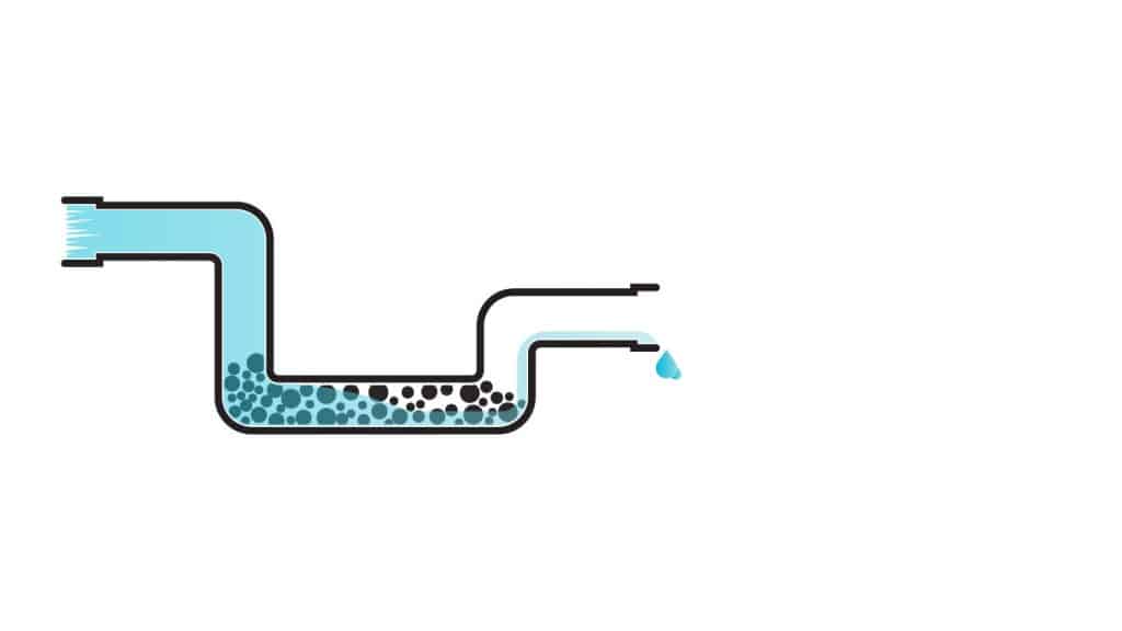 A slow running drain may result from hair, soap, grease, mineral deposits, foreign material, or a deeper pipe restriction.